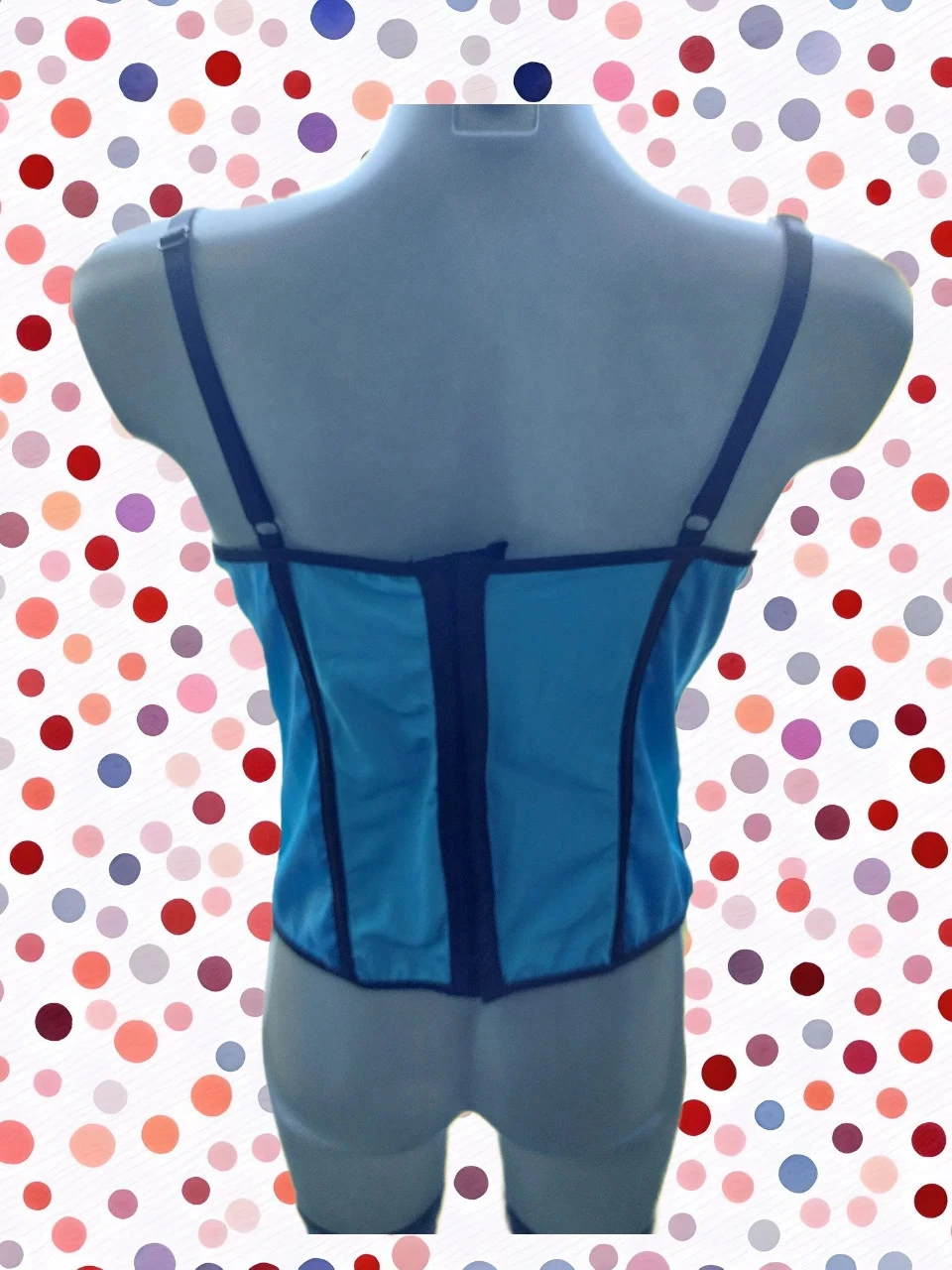 Corset motif arlequin Mad Hatter – stijl uniek, maat M/L 38-40 – photo 6